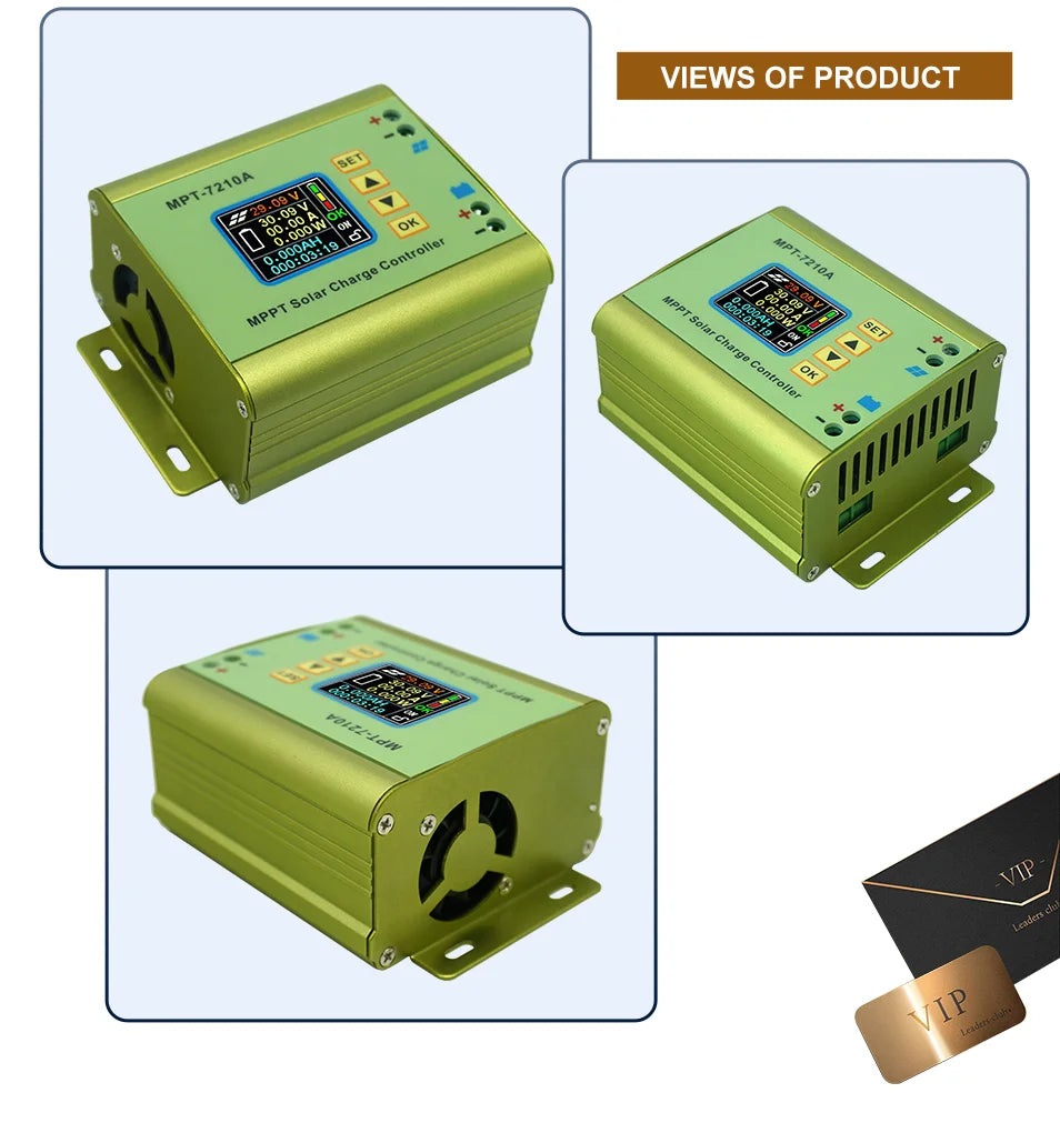 JUNTEK MPT-7210A mppt controller, High-performance MPPT controller for solar battery charging, boosting voltage up to 72V.