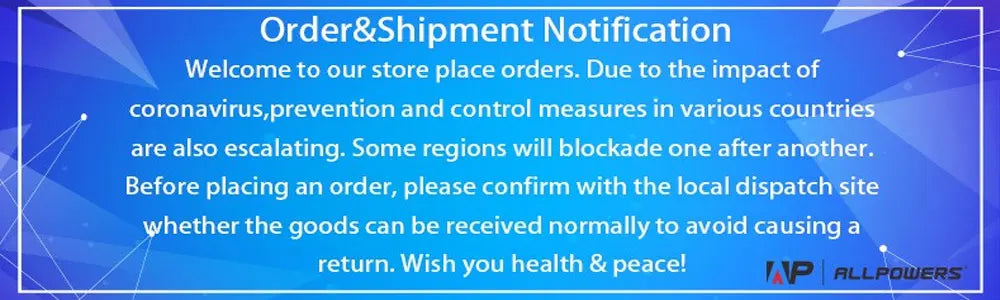 COVID-19 warning: Check with local delivery site before ordering due to regional blockades.