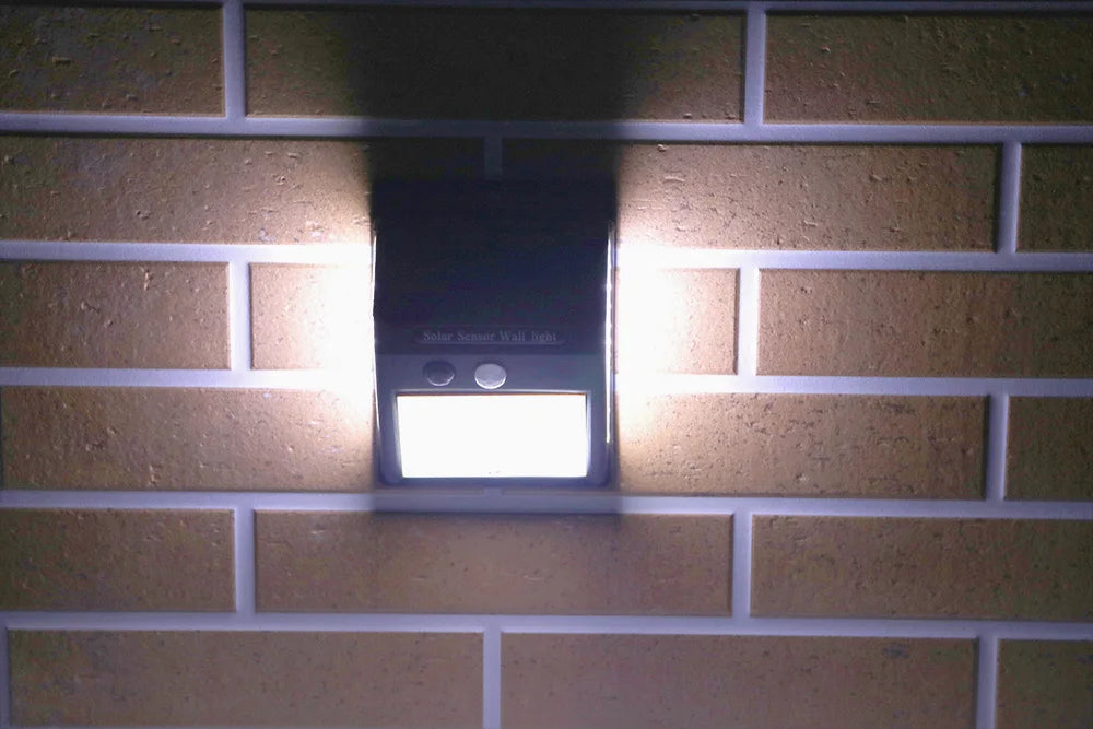 3sided 140LED PIR Motion Sensor Sunlight, Sustainable outdoor lighting solution with solar power, motion sensor, and 140 LED lights.