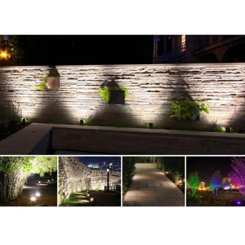 Outdoor LED Garden Lawn Light, Waterproof, 9W, Warm White/Green Spot Lights