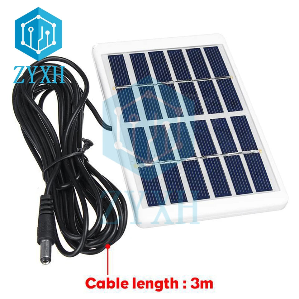 1.2W 6V Solar Panel, Portable solar charger for phones and power banks with 1.2W power and 6V output.