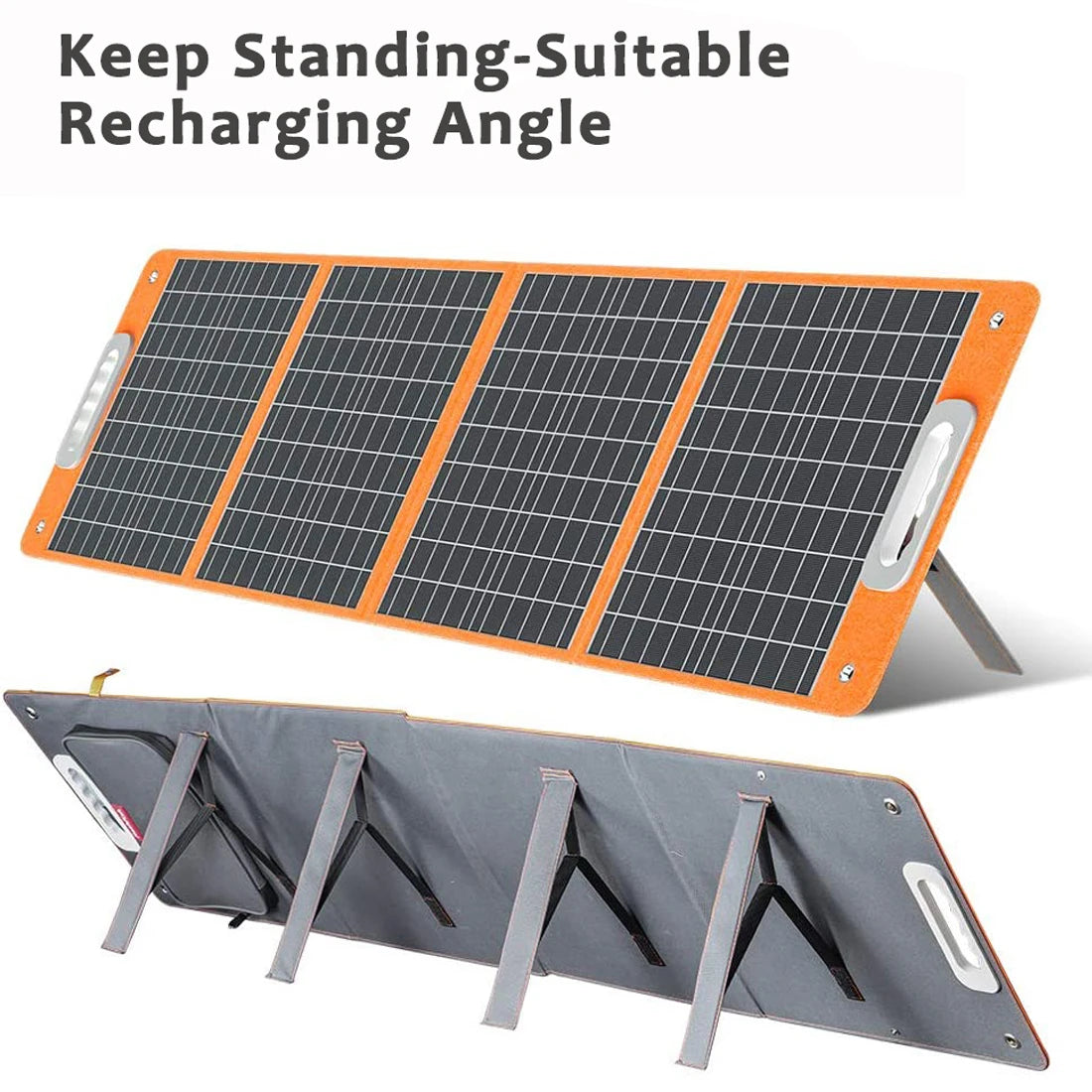 FlashFish Solar Panel, Optimal angle for recharging: tilt up or down for efficient power transfer
