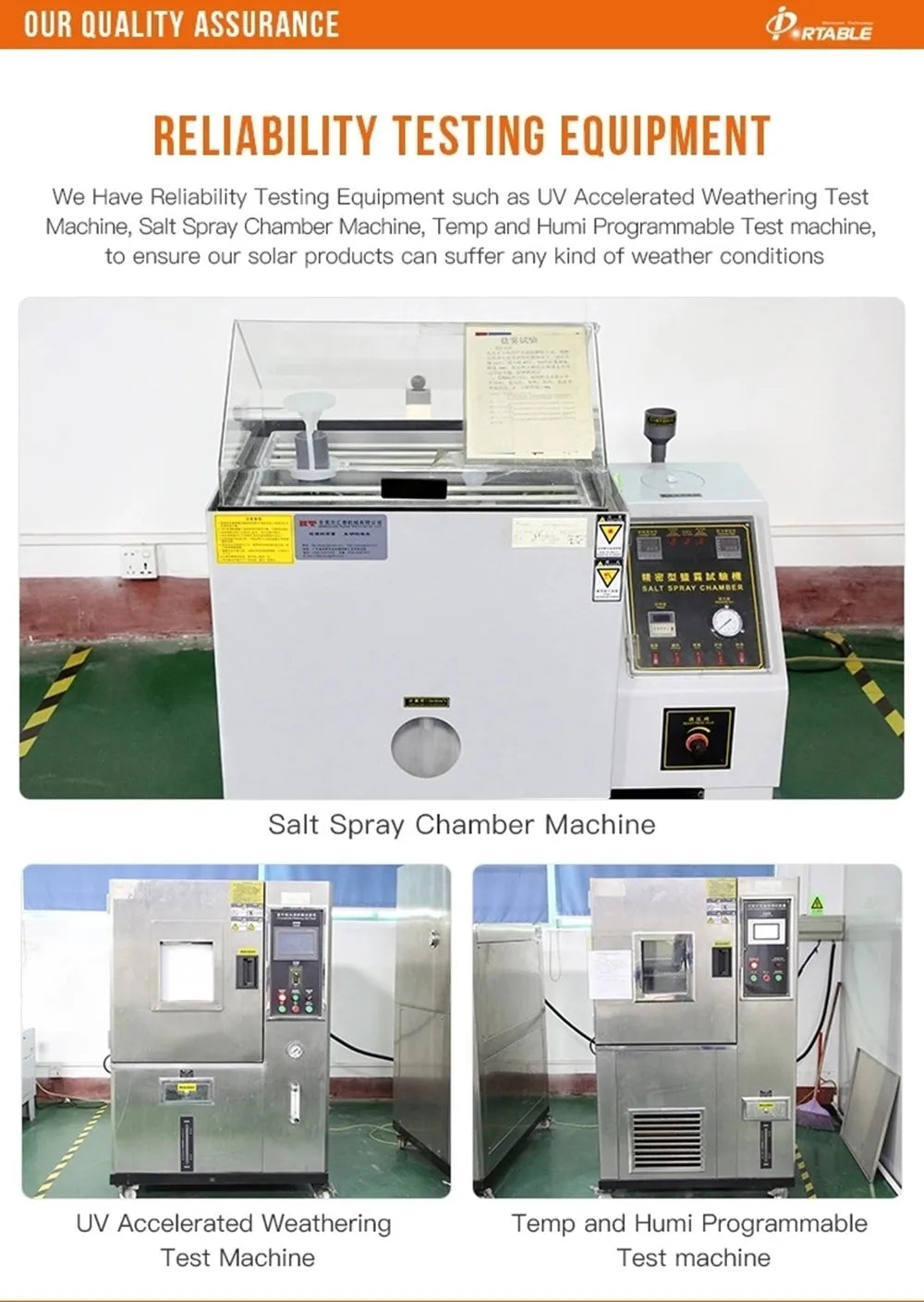 Solar Panel, Advanced testing equipment simulates various environments for reliable and durable solar products.