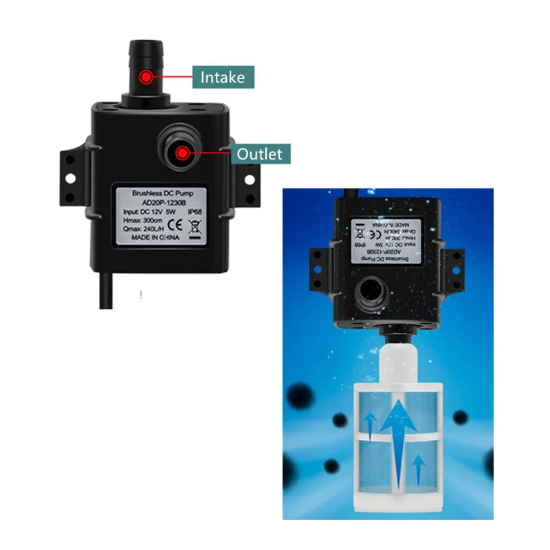 12V 5w Solar Pump Kit /9V 6W 10W Solar panel, Solar-powered water pump kit for small-scale irrigation or drinking water needs.