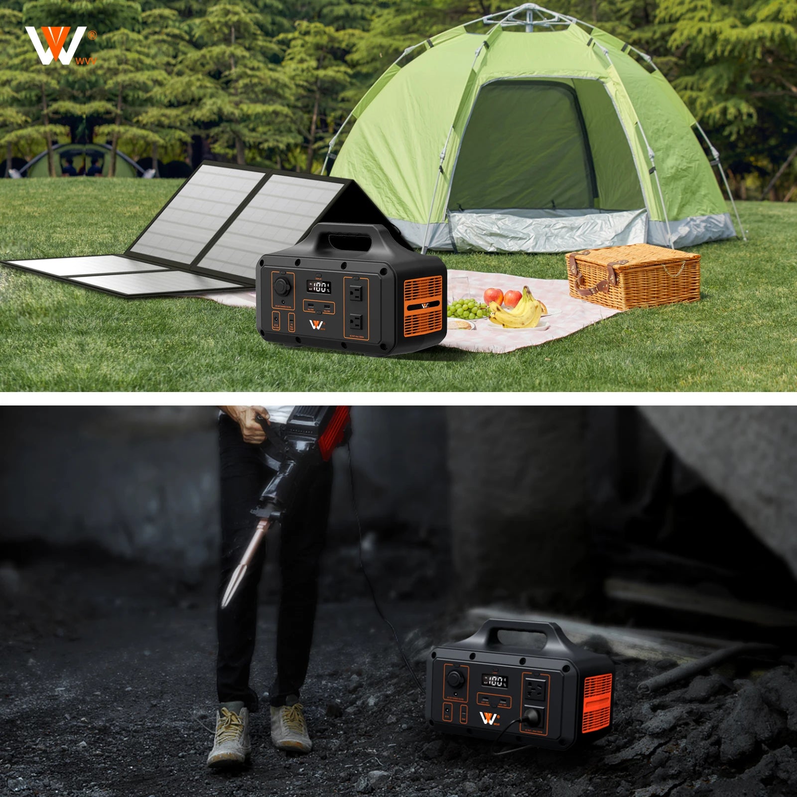 Barler 1000w Portable Power Station, Portable power station with MPPT controller for efficient recharging on-the-go.