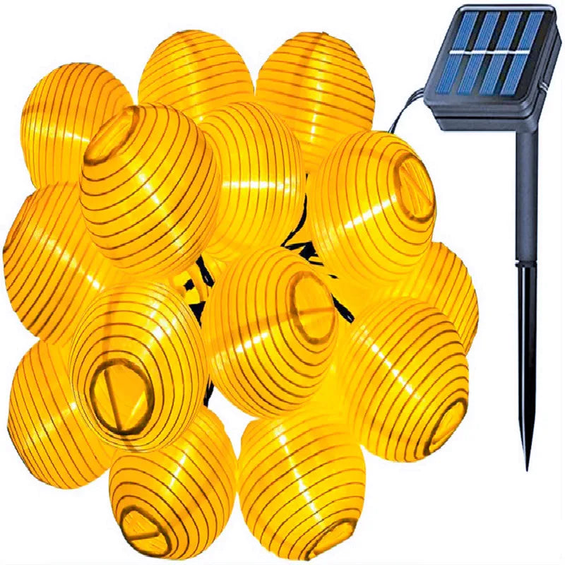 Solar Garland Lantern Festoon Fairy Led Light, Please note slight color variations due to lighting differences.