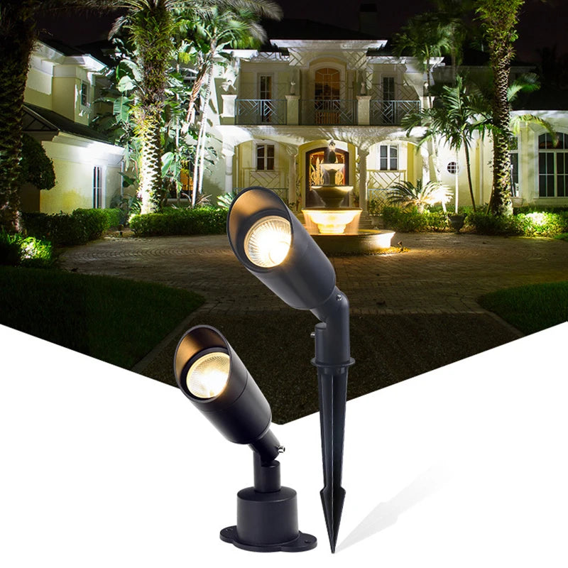 LED Lawn Light 3W/10W Wall Washer Waterproof Floodlights Narrow Beam Spot Lamp Outdoor Landscape Lighting 100-240V