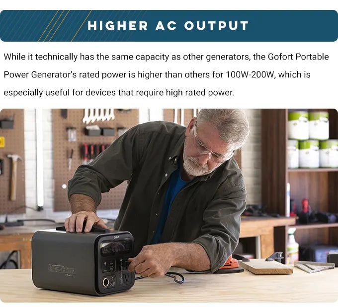 FF Flashfish UA550, High-power portable generator for demanding devices like air compressors and refrigerators.