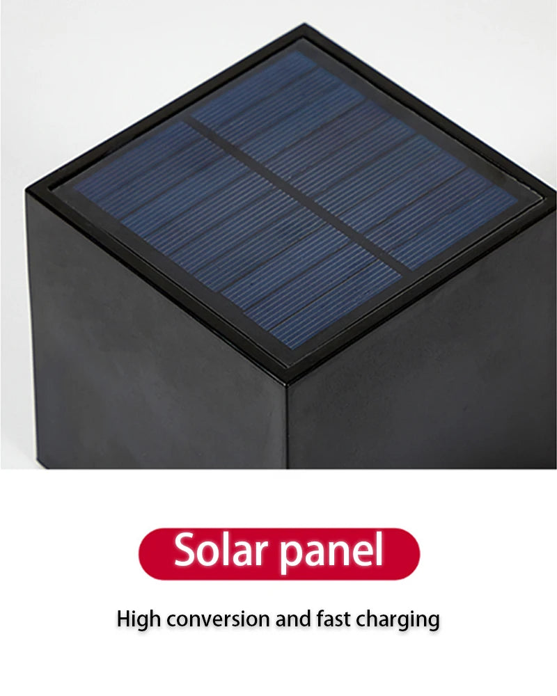 LED Solar Light, Efficient solar panel with high conversion rate for quick recharging.