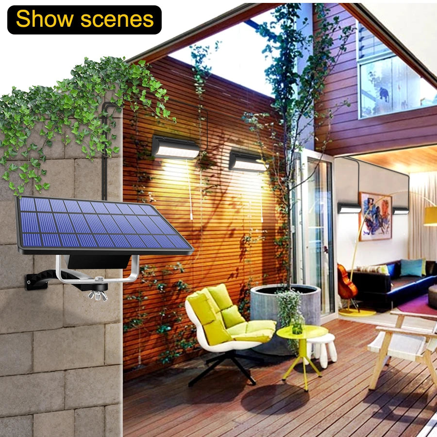 Upgraded Solar Pendant Light, Solar pendant lights with pull switch and 3m line for indoor/outdoor use, featuring LED bulbs and IP65 waterproof grade.