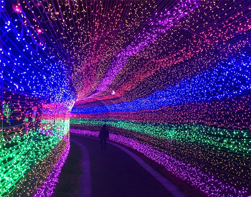 5M-100M Garland LED String Light, Christmas string lights for outdoor use, perfect for trees, gardens, streets, weddings, parties, patios, and New Year's celebrations.