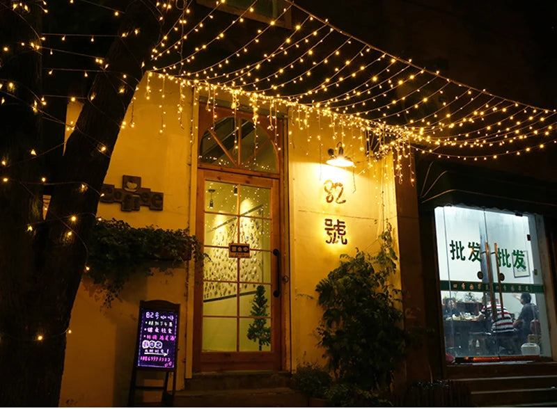 5M-100M Garland LED String Light, Outdoor LED string lights perfect for Christmas decorations, weddings, parties, and patio gatherings.