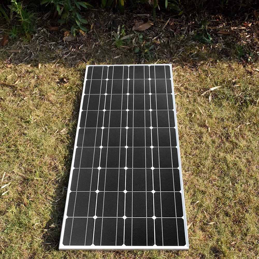 Photovoltaic Solar panel, Fast mounting with pre-drilled holes for secure installation.