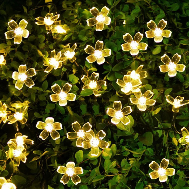 18 Styles Solar Garlands light, Eco-friendly LED lights save energy and minimize environmental impact.