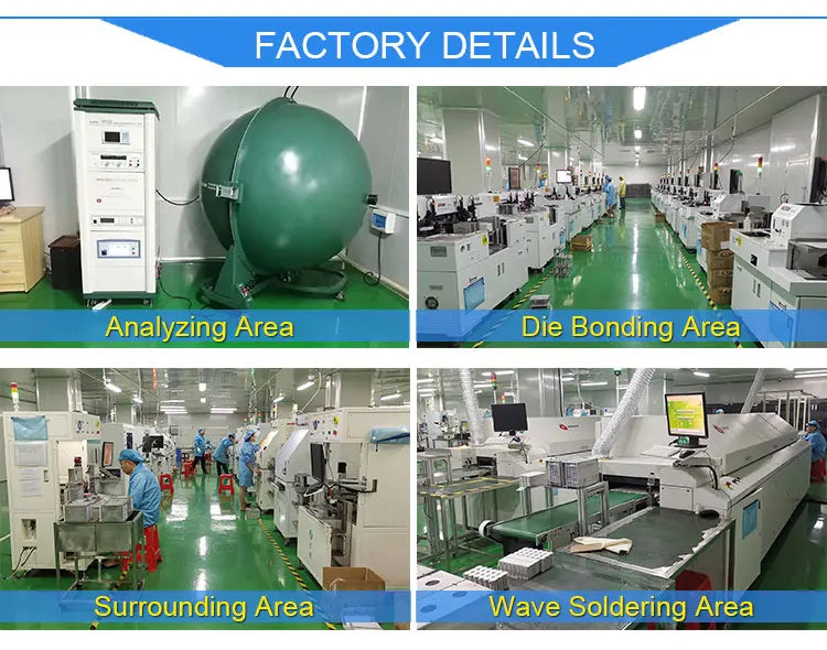 Manufacturing quality control measures: inspect area, bond, surroundings, and soldering process.