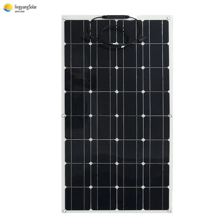 Mono solar cell 100w 200w flexible solar panel, Solar cable connects two panels, ideal for Y-type connections and charging systems.