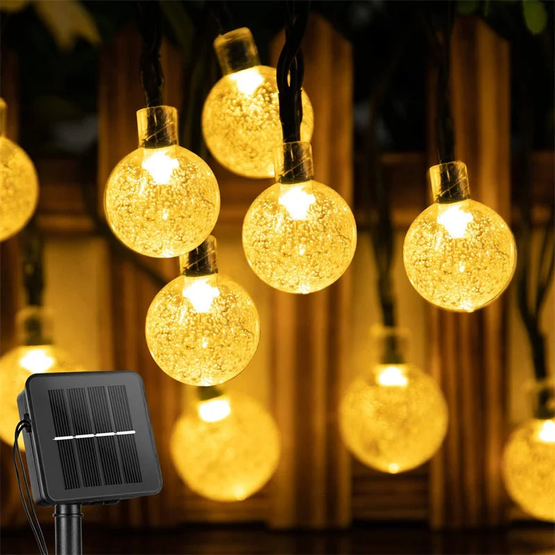 Solar String Light, Sustainable energy-saving LED lights with solar power, promoting eco-friendly living and quality life.