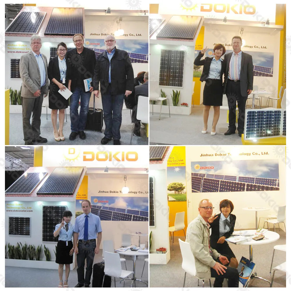 Dokio 18V 100W Rigid Solar Panel, Waterproof, 18V solar panel charges 12V devices using monocrystalline silicon.