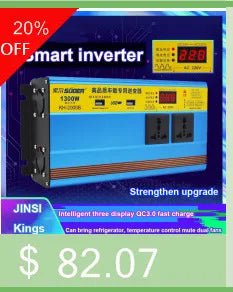 JINSI Pure Sine Wave Inverter discount: Get 20% off at $82.07 with free shipping.