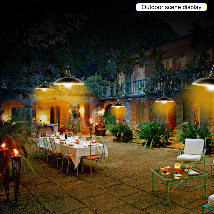 IP65 Waterproof Double Head Solar Pendant Light, Updated remote control released in September 2021.