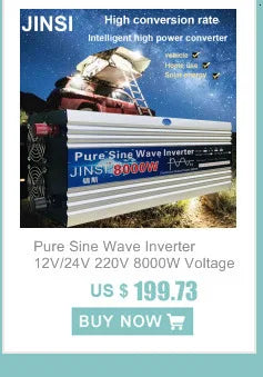 Pure Sine Wave Inverter for 12V/24V DC inputs and AC outputs up to 220V.