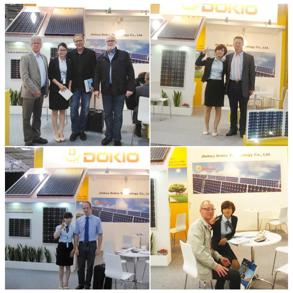 DOKIO 18V 100W Flexible Solar Panel, Updated solar panels replace older model in German warehouse, marking a step forward in renewable energy.