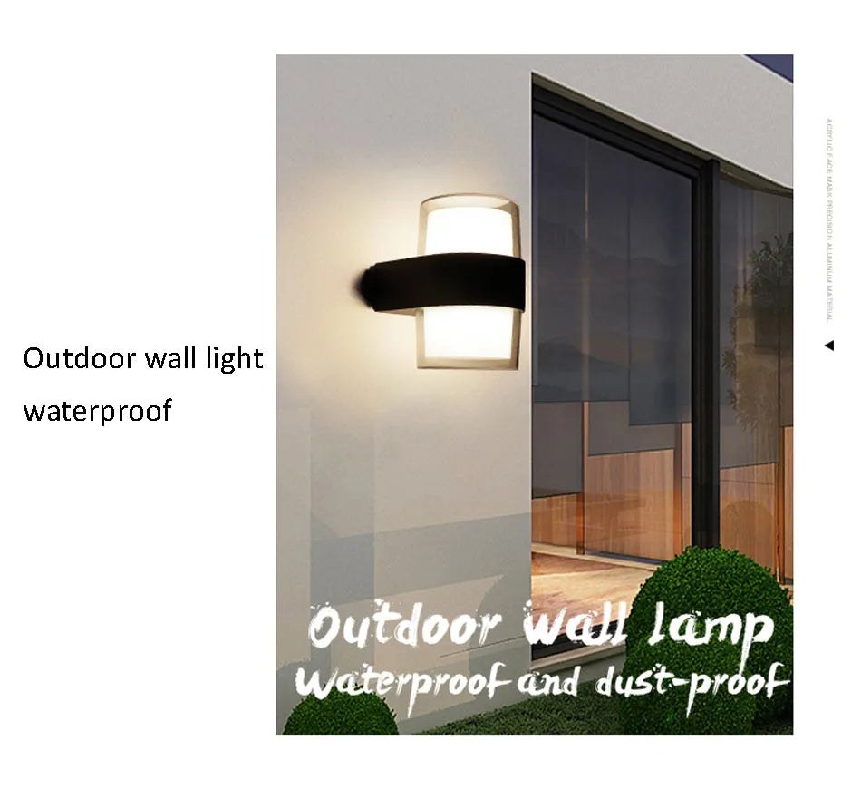 Led Wall Light, Waterproof outdoor wall light with IP65 rating for reliable and durable porch or balcony lighting.