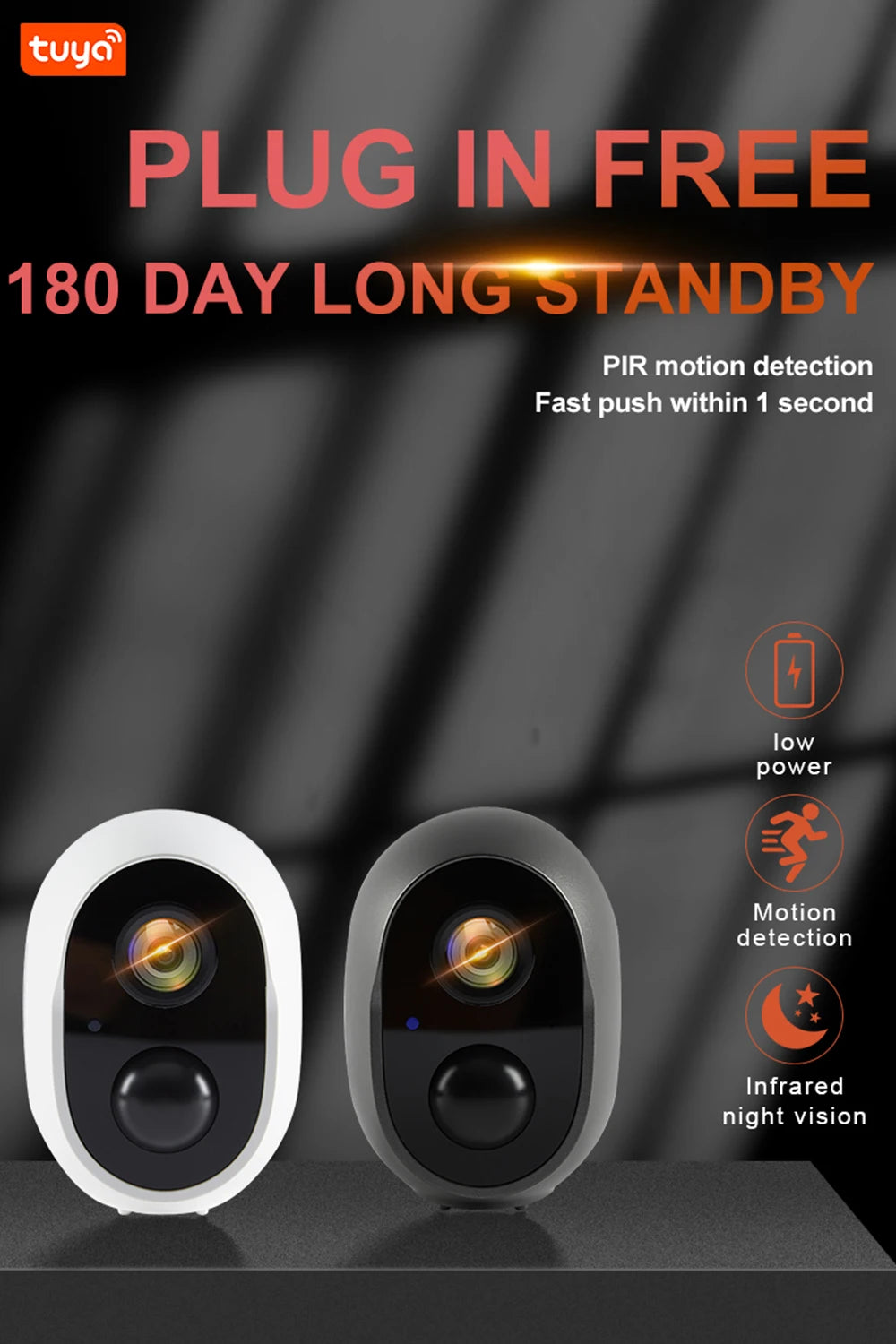 REHENTINT OG06T Solar Camera, Wireless solar camera with long standby, motion detection, and infrared night vision.