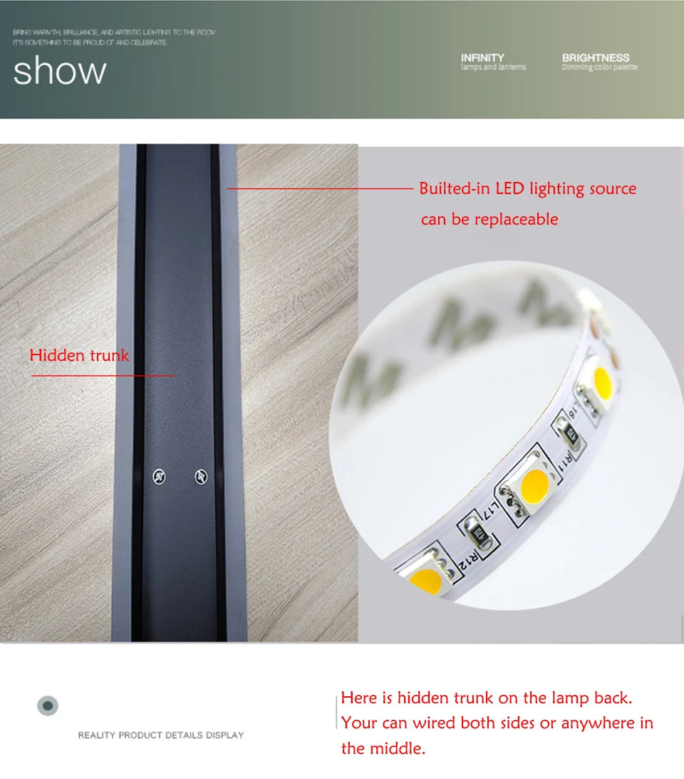 Waterproof LED wall lamp for outdoor use, with replaceable LED light and hidden wiring.