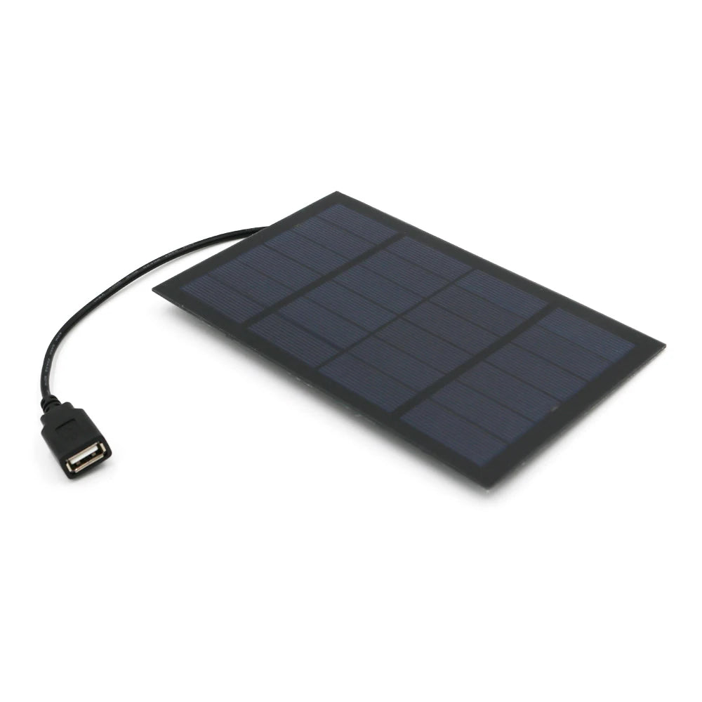 Charge your mobile device via USB using this solar-powered charger.