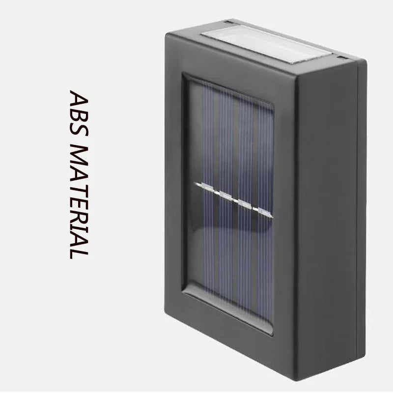 Solar-powered LED wall lamp with waterproof design, perfect for outdoor landscape lighting, Christmas decorations, and New Year's park decoration.