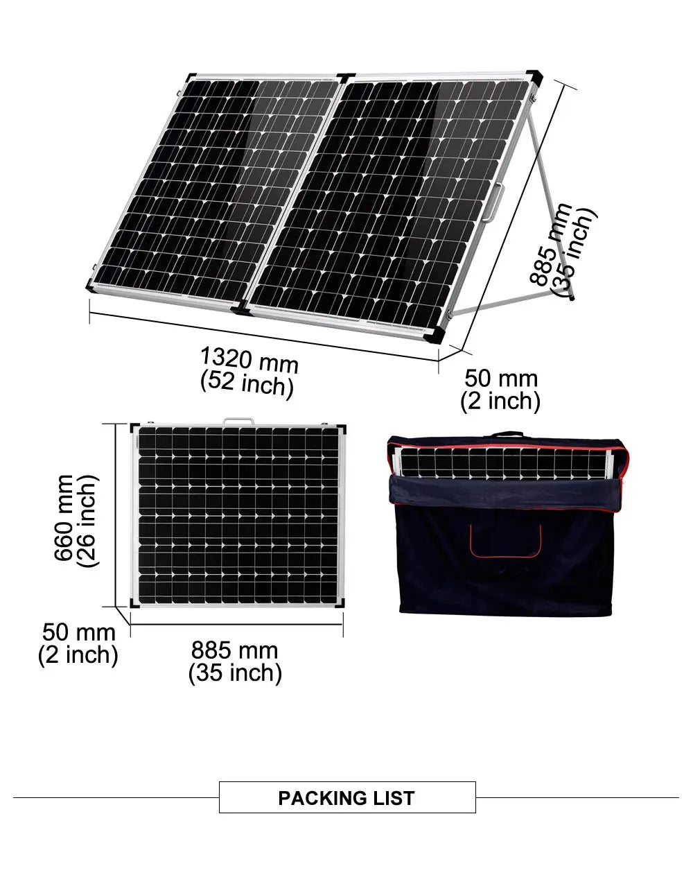 Dokio 100W 160W 200W Foldable Solar Panel, Free replacement available if corner protector is damaged; contact us for assistance.