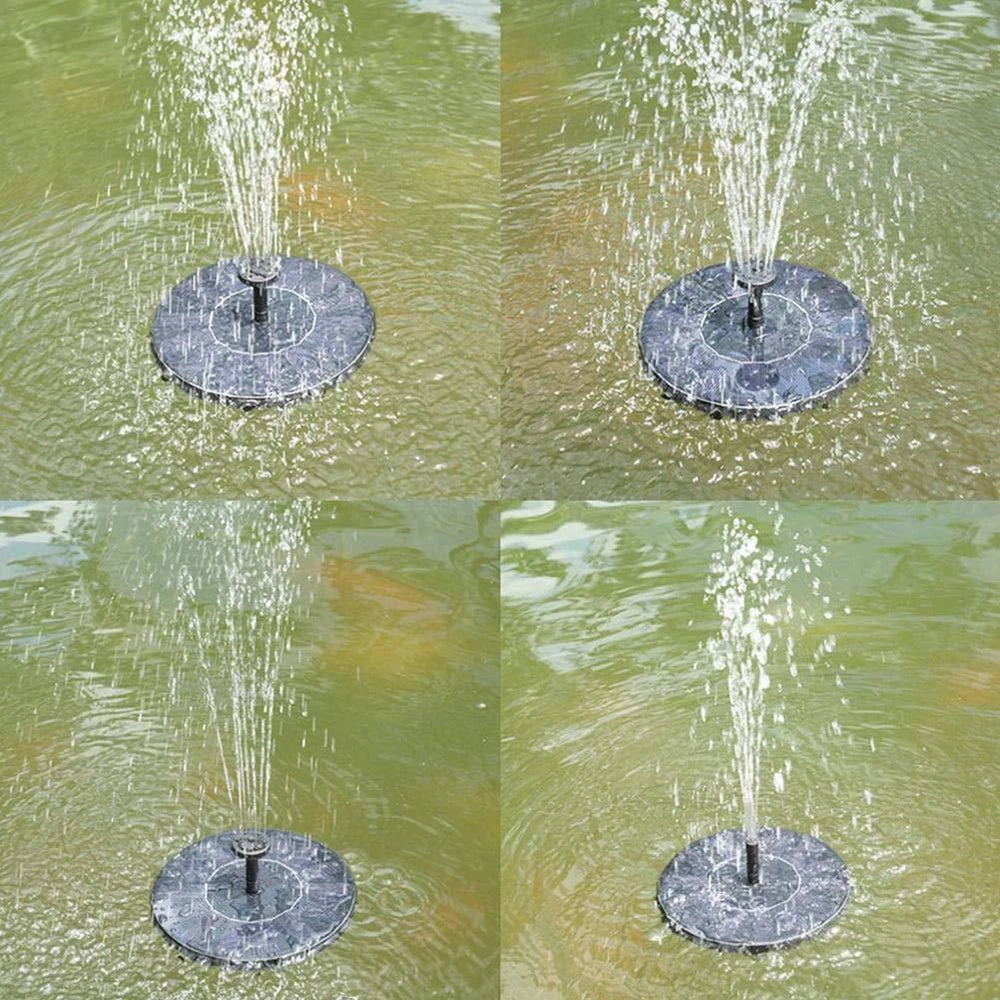 Mini Solar Water Fountain, Solar-powered fountain with waterfall feature, perfect for outdoor gardens and bird baths.