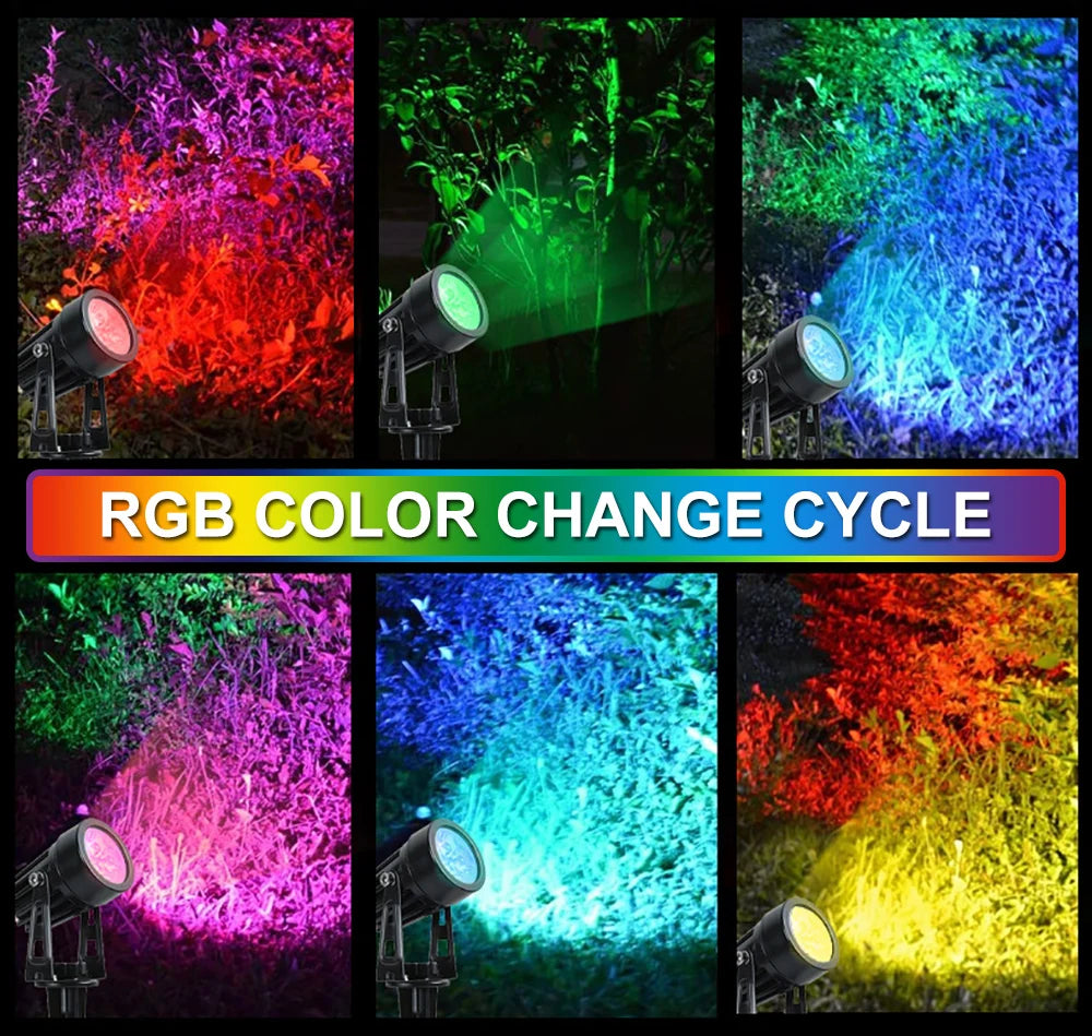 1 TO 4 RGB Outdoor Solar Landscape Light, Easy installation: Mount on walls for a sleek outdoor lighting solution.