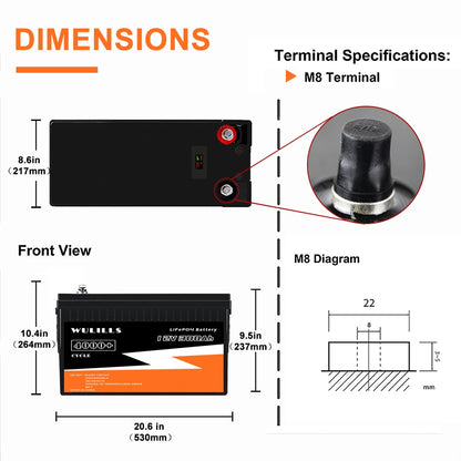 New 12V 24V 48V 100Ah 200Ah 280Ah 300Ah LiFePo4 Battery Pack - Lithium Iron Phosphate Batteries Built-in BMS For Solar Boat No Tax