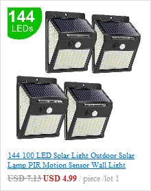 228 144 LED Solar Light, Solar-powered LED light with motion sensor, waterproof, and ideal for outdoor garden decoration and lighting.