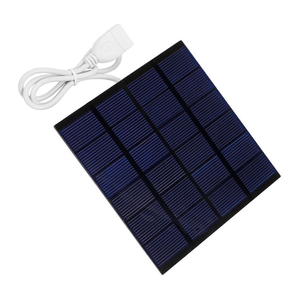 USB Solar Panel, Portable solar charger for outdoor use, ideal for camping, climbing, and travel.