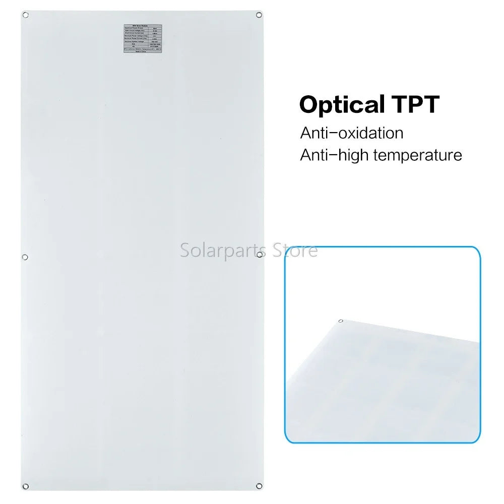 100w 200w 300w 400w Flexible Solar Panel, Solar panel for RV, boat, car, or home use, charges 12V/24V batteries with durable design.