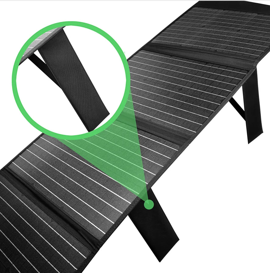 120W Portable Solar Panel, High-efficiency solar panels with PET lamination for durability and reliability.