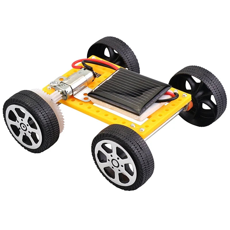 DIY Mini Solar Powered Toy, Mini solar powered toy car for kids, assembled energy-powered novelty gift.