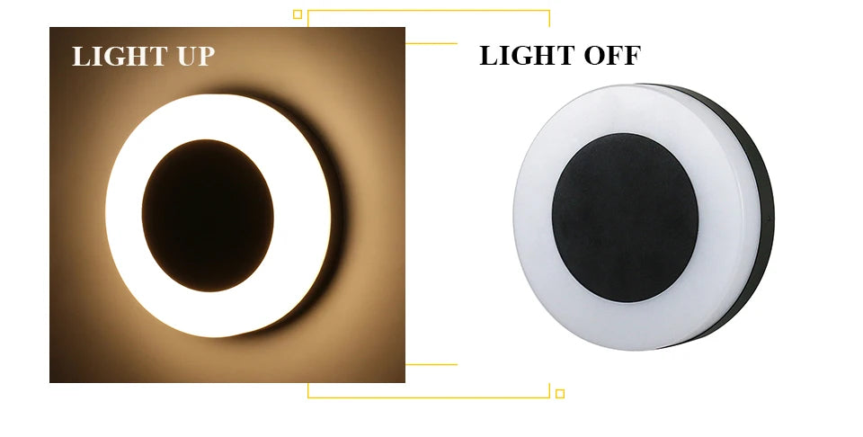 Led Porch Light, Sensor module integrated into power supply; no visible sensor; improved design and sensing range up to 6 meters.