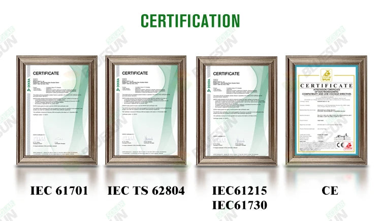 550W Solar Panel, Meets international standards for quality and safety: IEC 61701, 62804, 61215, and CE certified.