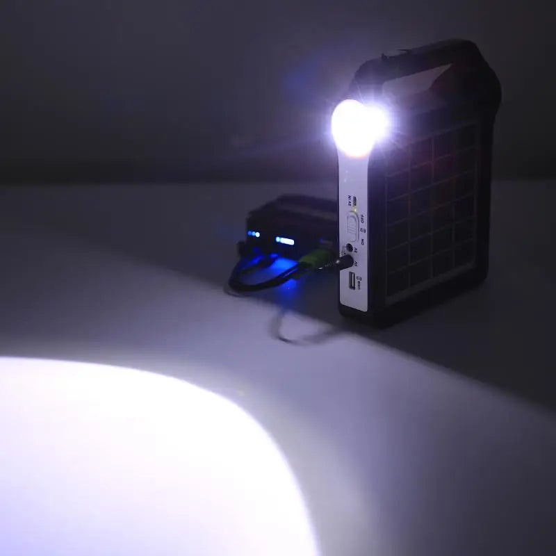 Portable 6V Rechargeable Solar Panel, Charges electronic devices, including phones, cameras, and more, using a built-in large-capacity battery.