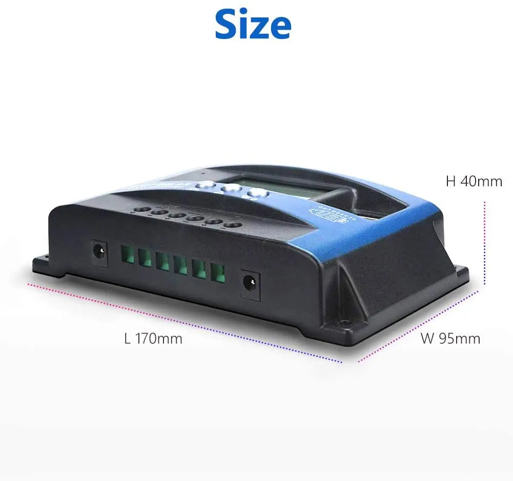 MPPT 30A 40A 50A 60A 100A Solar Charge Controller, Solar charge controller regulates power from solar panels to batteries, with dual USB ports for home use.