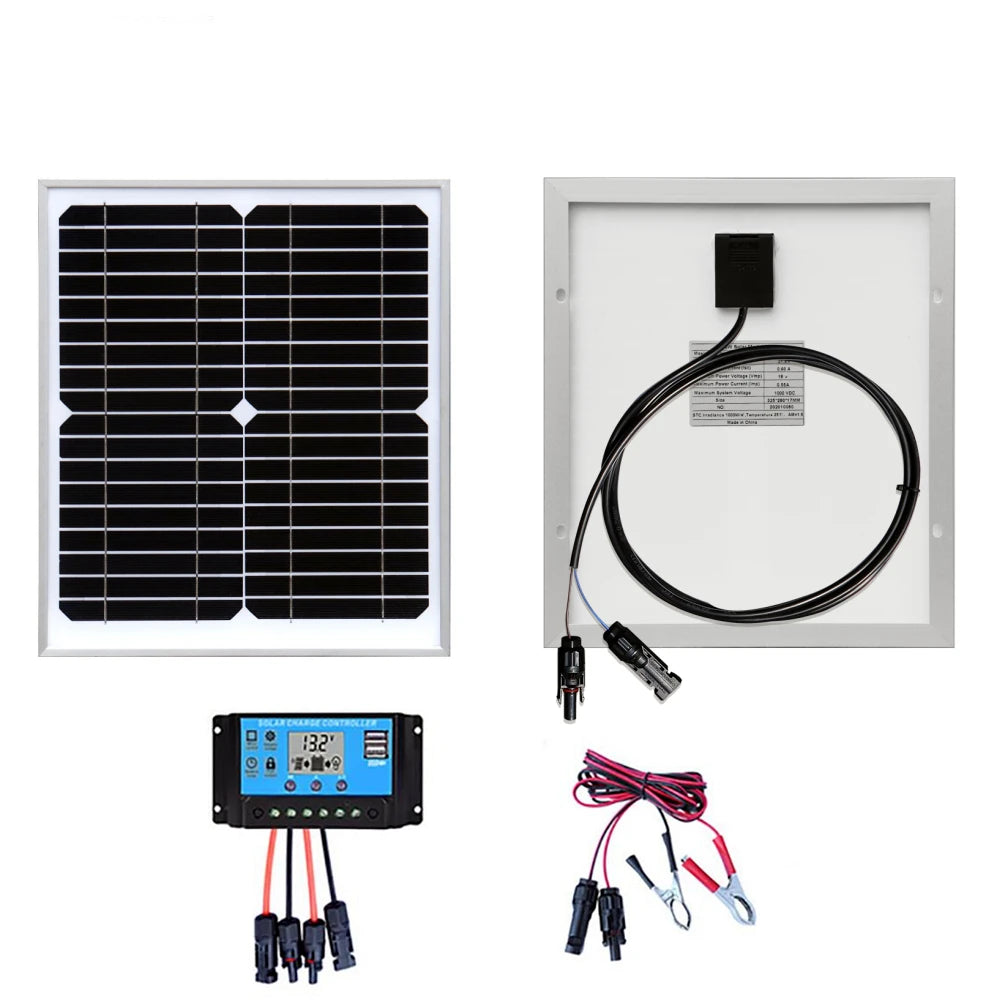 10W Rigid Solar Panel, Operates between -20°C and 80°C; use within this range for best results.