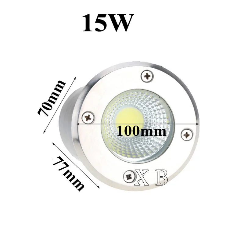 Waterproof led light, LED COB chip with adjustable brightness and beam angle, suitable for underground use.