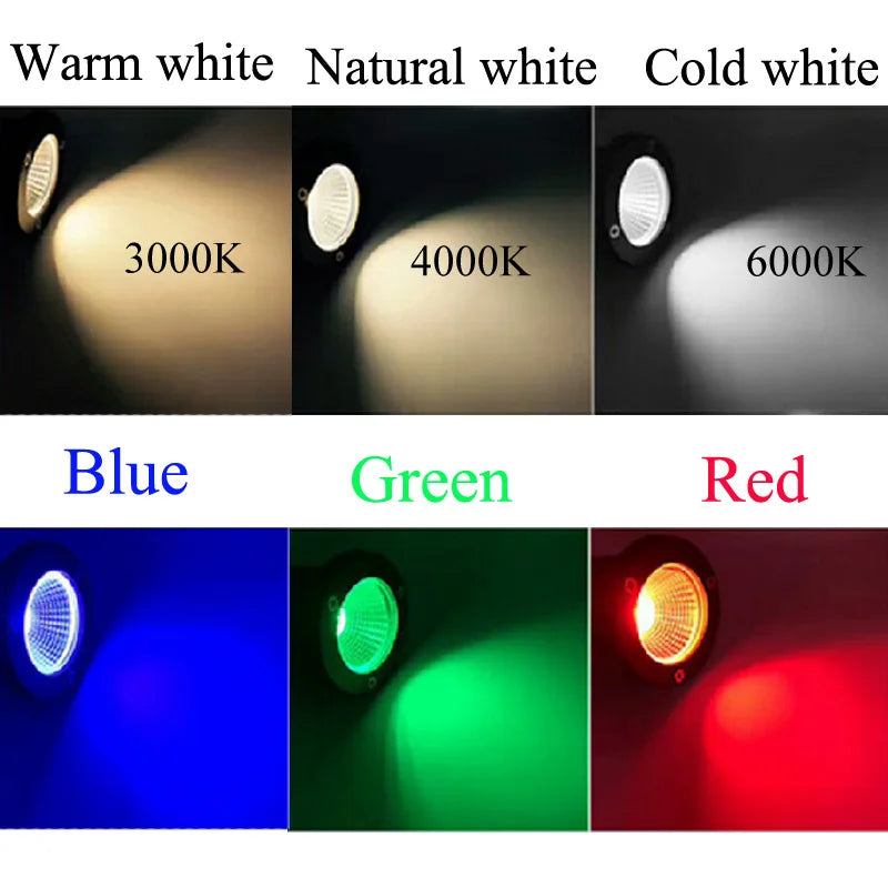LED COB Garden light, Lighting options available in various tones and color temperatures.