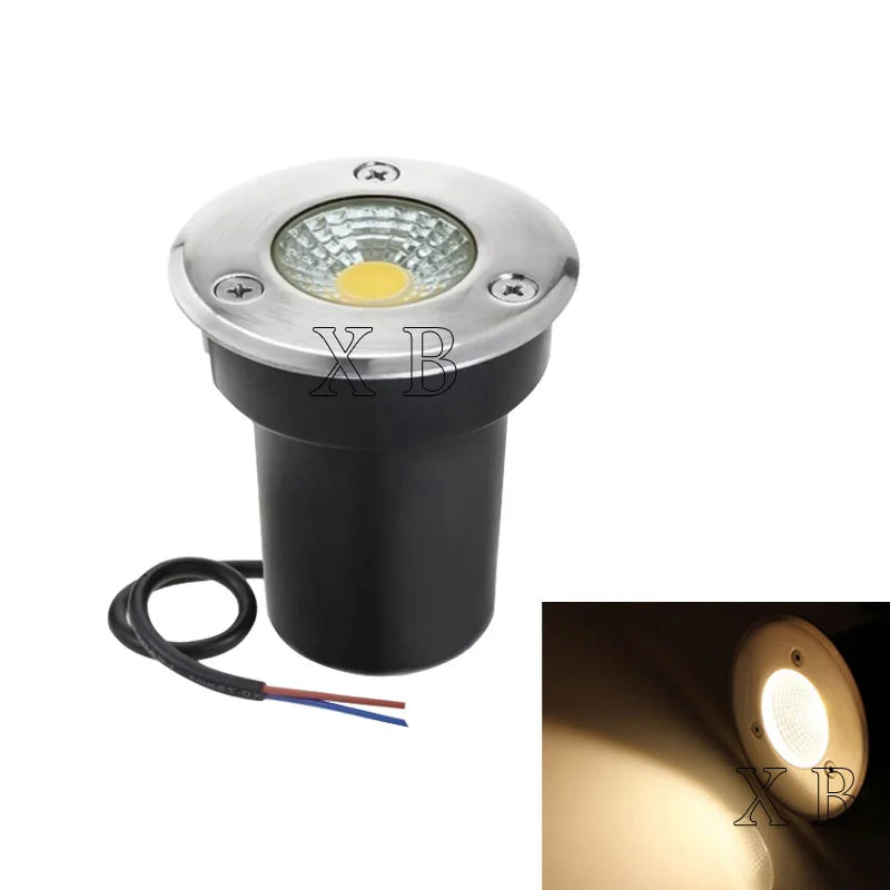 Waterproof led light, LED COB chip specifications for underground lamp, including optical power and beam angle.