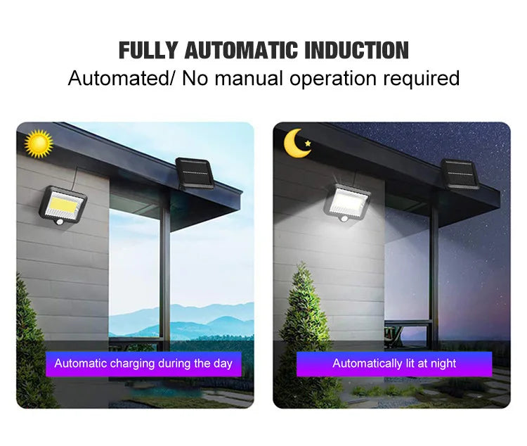 Solar Light, Auto-charges and turns on at night for reliable illumination.
