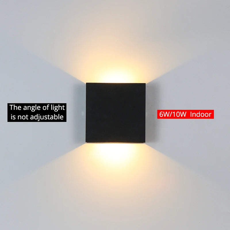 6W/10W LED Wall Light, Fixed beam direction, no adjustability. Ideal for indoor use.